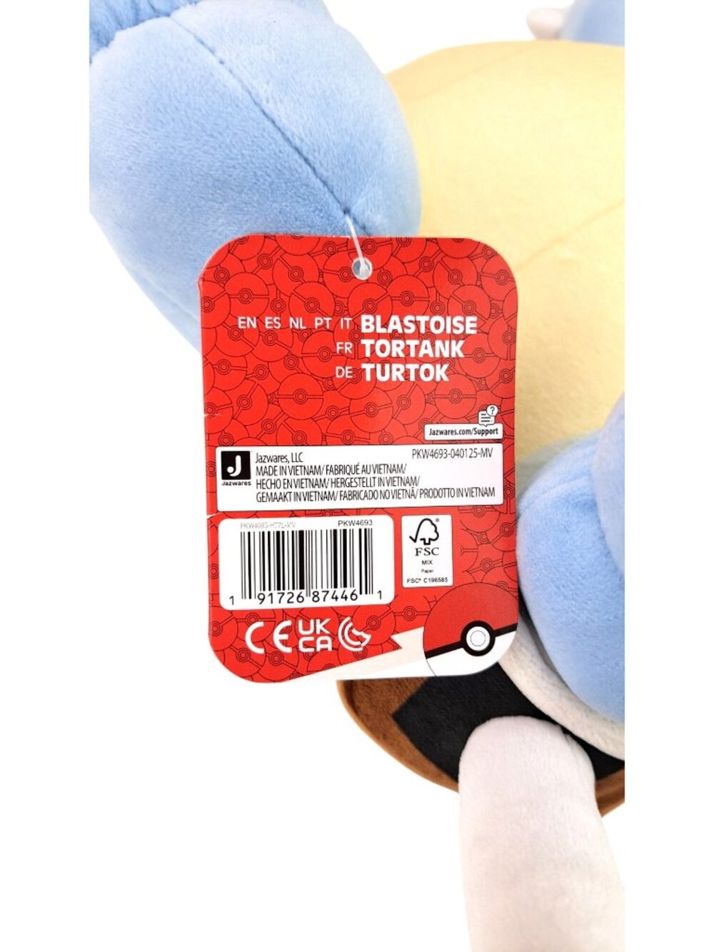 Pokemon Blastoise Plush Stuffed Animal Toy 12" Blue Brown Official Licensed New - Picture 9 of 13
